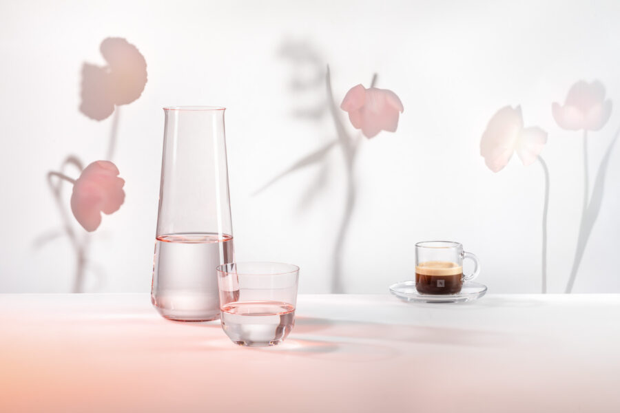 sklo, fotografie skla, fotograf Praha, design, fotograf produkty, Kvetna, Nespresso