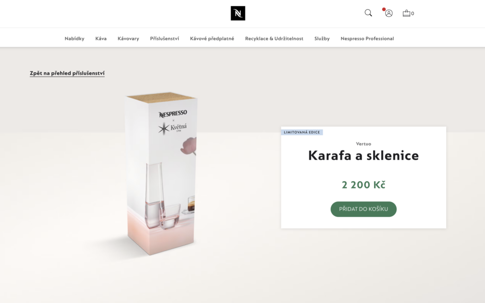 sklo, fotografie skla, fotograf Praha, design, fotograf produkty, Kvetna, Nespresso